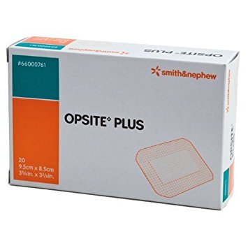 Smith & Nephew 99XX0343 Opsite Plus Waterproof Dressing, 6.5cm x 5cm, Pack of 25