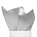 UNIQOOO 60 Sheets 26X20In Metallic Silver Foil Gift Tissue Paper Bulk, Recyclable Durable for Gift Bags Box Gift Wrapping DIY Craft, Wedding Birthday Party Favor Decor, Shredded Filler, Pinata