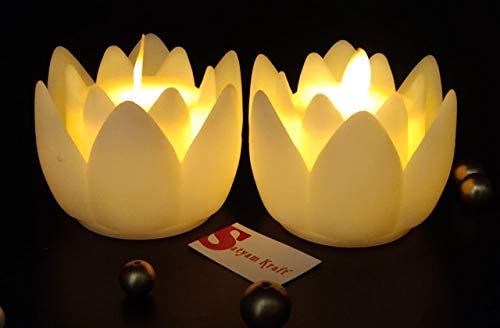 SATYAM KRAFT 2 Pcs Sensor Water Floating Diyas Smokeless Flameless Candles Lotus Flowers Led Tea Light Candle for Pool,Pond,Christmas,Wedding,Glass Water Bowl Decoration,Home Decor Items Valentine 1 SATYAM KRAFT 2 Pcs Sensor Water Floating Diyas Smokeless Flameless Candles Lotus Flowers Led Tea Light Candle for Pool,Pond,Christmas,Wedding,Glass Water Bowl Decoration,Home Decor Items Valentine