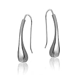 Hoops & Loops Sterling Silver Teardrop Polished Hook Earrings