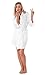 Lightweight Knee Length Waffle Kimono Bridesmaids Spa Robe (White, Large)