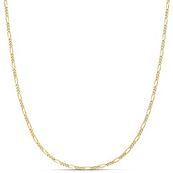 Amazon Essentials 14K Gold Plated Fine Figaro Chain