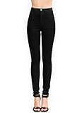 High-Waisted Skinny Jeans Black 13