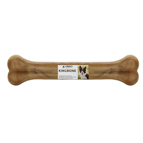 Croci King Bone - Bone for dogs, chew reward snack for dogs in natural cowhide, dental stick for teeth cleaning, 25 cm - 240 g