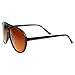 zeroUV Retro Large Plastic Aviator Sunglasses with Blue Light Driving Lens