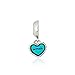Pandora Sterling Silver Piece Of My Heart Two-Part Dangle Charm 791152EN08