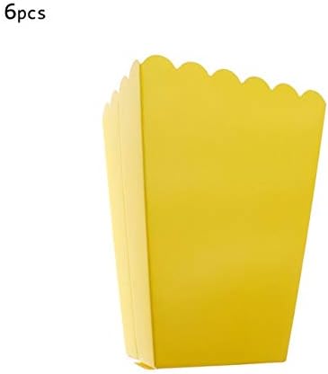 NMJGF Party tableware 10pcs/lot disposable tableware solid paper plate happy birthday Christmas wedding pink Decor Kids Baby Shower Party Supplies popcorn box yellow