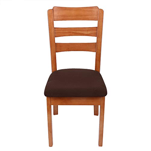 image for smiry Stretch Spandex Jacquard Dining Room Chair Seat Covers, Removabl