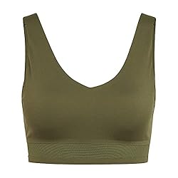 adidas,womens,Cozy Yoga Bra,Wild Pine/Black,X-Large