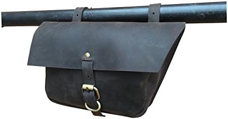 Old Skool Leather Motorcycle Frame Leather Pannier Bag Vintage