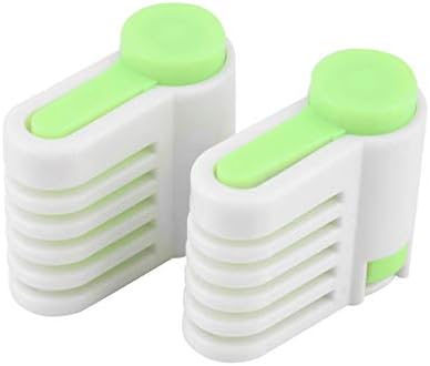 Ballylelly Green 2Pcs/Pack 5 Layers Adjustable DIY Cake Slicer Bread Leveller Cutter Fixator Guide Cake Cutter Leveler Slicer Cutting Fixator