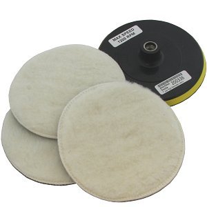 Pulidora / pulidora de 7 pulgadas, capó y almohadilla de lana suave con gancho y bucle para pulir / pulir