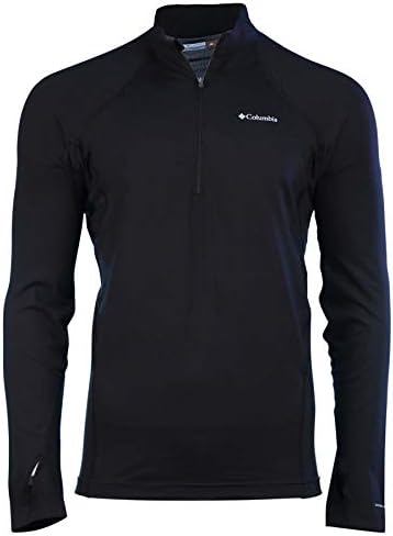 Columbia Men's Midweight Half Zip Omni Heat Top Black Shirt (M