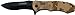 TAC Force TF-800DM Spring Assist Folding Knife, Black Half-Serrated Blade, Desert Camo Nylon Fiber Handle, 4-1/2-Inch Closed