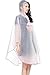 Women Fashion EVA Hiking Raincoat Travel Rain Cape Poncho (Transparent-pink)