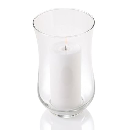 Set Of 4 Eastland Glass Adena Hurricane Vases 9 0 Amazon Co Uk