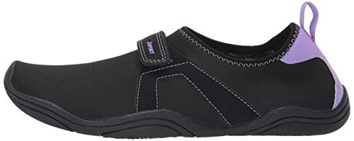 JSport by Jambu Women's Cycle Water Ready Fisherman Sandal, Black/Lavender, 9 M US