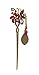 Totoroforet Chinese Traditional Jasmine Flower Rhinestones Vintage/Retro Bronze Hairpin/ Hari Stick Rose Red