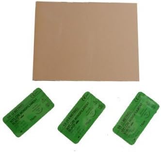 Suturing Doctor Suturing Pad Training Set - BLACK SKINTONE Suture Pad with 5 Training Sutures