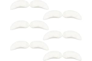 ENYOLIDIMK 6 Pairs Santa Claus White Eyebrows Mad Hatter Eyebrows Old Man Eyebrows Self Adhesive Fake Eyebrows Bushy Eyebrows False Facial Hair Christmas Costume Accessories for Adults Costume Facial Hair