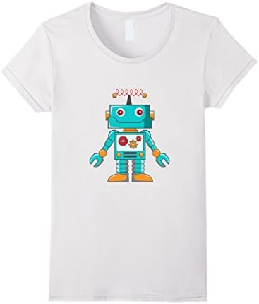 Women's Vintage Robot T-Shirt XL White