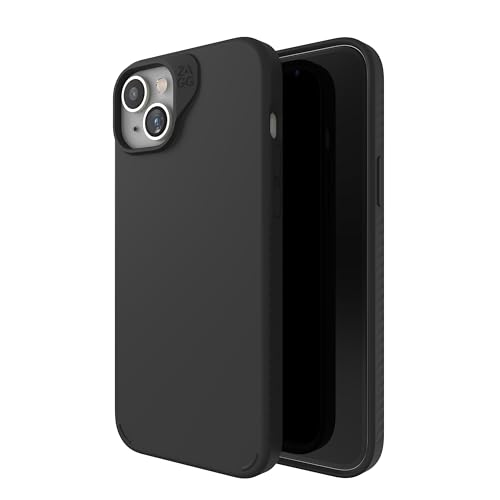 ZAGG Manhattan Snap, Graphen-verstärkte Hülle für iPhone 14 Plus und iPhone 15 Plus [6.7-Inch], MagSafe kompatibel, schlankes und weiches Design, stossfeste Abdeckung für die Rückseite (Schwarz)