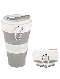 Hillento   Taza de café plegable de silicona con t