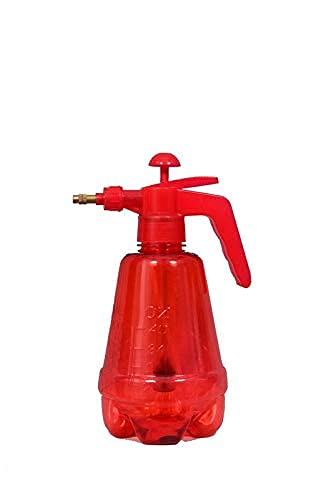 MH-Garden Pump Pressure Sprayer, Lawn Sprinkler, Water Mister, Spray Bottle for Herbicides, Pesticides, Fertilizers, Plants Flowers 1.2 Liter (Red)