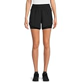 Avia Activewear Women's Running Shorts with Bike Liner (as1, Alpha, xx_l, Regular, Regular, Black)