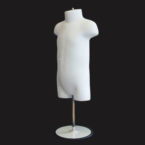 Toddler + Infant + Child Mannequin Torso, Dress Form Hollow Back Body Kids Set, with Metal Stand by EZ-Mannequins, for Craft Shows, Photos or Display, Easy to Use and Store, 9mo-7 Clothing Sizes. - Thumbnail 5