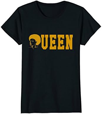 Womens Cute and sexy T-Shirt African American Black Queen Large Black