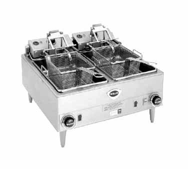 Click Here to See More Images Wells F-88 240 Countertop Electric Fryer - (2) 15-lb Vat, 480v/3ph, Each