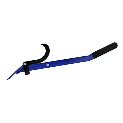 ECD Germany Fällheber mit Wendehaken - 80cm - aus Stahl - gummierten Handgriff - max. Belastung 500 kg - Stammwender… – Bild 4