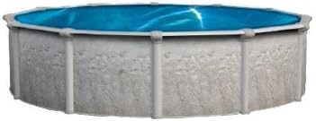 21' Round Pool - 21'x52" High Above Ground Heritage STL Swimming Pool with Portofino Unibead 25 Gauge Liner and Thru Wall Skimmer Kit