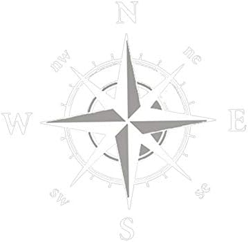 ATpart Car Sticker Jeep Sticker 1Pair 3D Compass Style Car Sticker FOR Jeep Compass (white)
