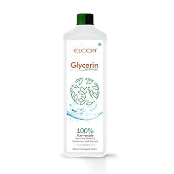 Elcon Glycerin 1kg (200 grams FREE | Bulk pack 1000grams | 100% Pure glycerin | Skin Protectant)