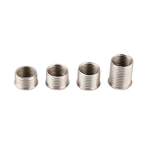 MqbY 5PCS Spark Plug Carbon Steel Cylinder Head Re Thread Rethreader Repair Tap Kit Rethread Tool Reamer Inserts Kit