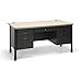 OFM Core Collection Mesa Series 5-Drawer Double Pedestal Teacher's Desk, in Maple