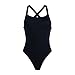 Lukitty Women's Sexy One Piece High Cut Backless Bikinis Bathing Suits Swimsuits Black M