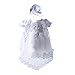 BabyPreg Baby Girls Christening Gown Baptism Dress Formal Birthday Special Occasion Dresses for Newborn (6-9 Months, White)