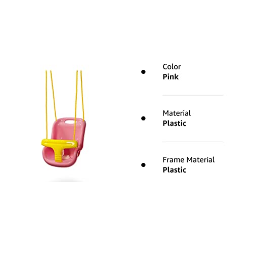 Gorilla Playsets 040032PK High Back Plastic Infant Swing with Yellow