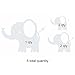 Bobee Baby Elephant Wall Decals for Nursery Decor, Kids Room, Royal Blue, 5-pack
