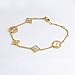 Baoli 18k Gold White Shell Clover Women's Chain Bracelet (titanium-and-gold)