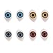 4 Color 8pcs Oval Hollow Back Plastic Eyes For Doll Mask DIY 6mm