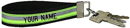 Fully Involved Stitching Firefighter Personalized Wristlet Keychain