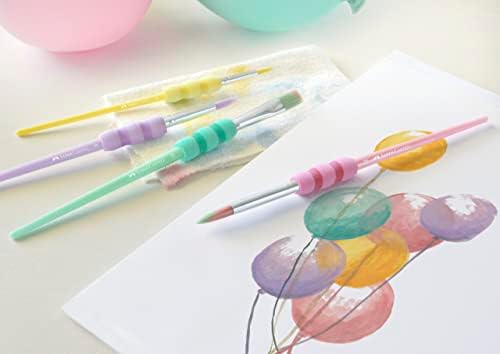 - Set de pinceles con mango blando, 4 piezas