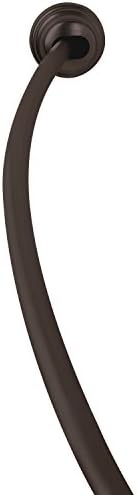 14 PC. RUSTFREE ALUMINUM TENSION MOUNT CURVED SHOWER ROD KIT-DARK OIL RUBBED BRONZE: INCL. CURVED SHOWER ROD; 12 DOUBLE ROLLER RINGS; 1 HEAVYWEIGHT WHITE SHOWER CURTAIN LINER: