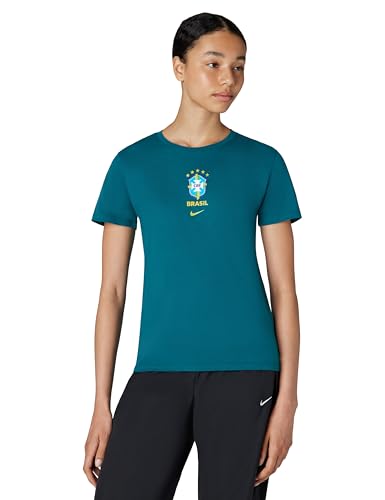 Nike Women's Brazil Crest Tee, Geode Teal, X-Small at Amazon
