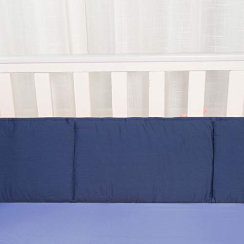 Baby Safe Crib Bumper Pads for Standard Cribs Machine Washable Padded Crib Liner Thick Padding for Nursery Bed Blue - Thumbnail 6