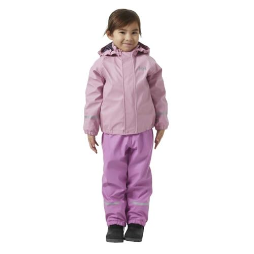 Helly-Hansen Kids Bergen Fleece PU Rainset 2.0, 089 Meta Pink, 4